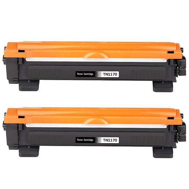 2x Brother TN1170 Compatible Toner Cartridges