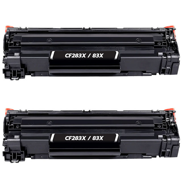 2x HP CF283X Black Compatible Toner Cartridges (HP83X)