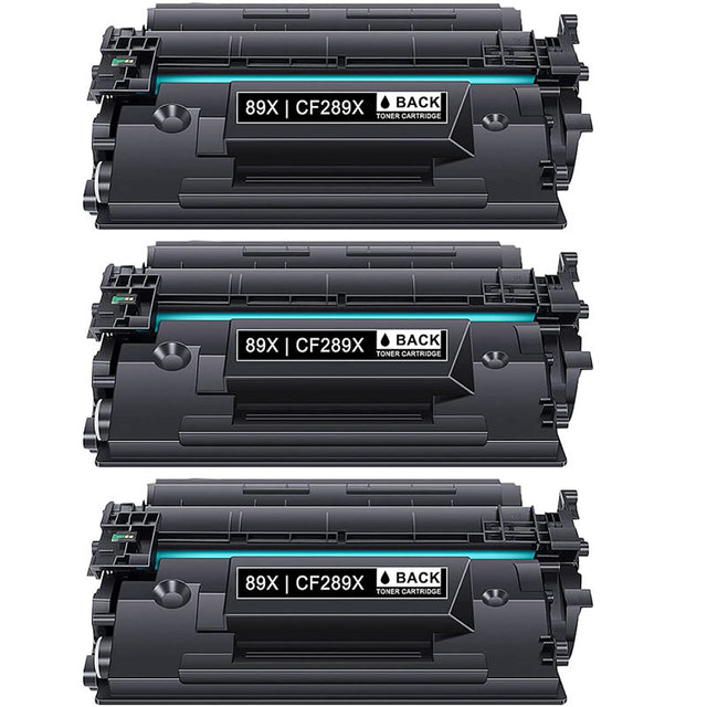 3x HP 89X Compatible Toner Cartridges (CF289X)
