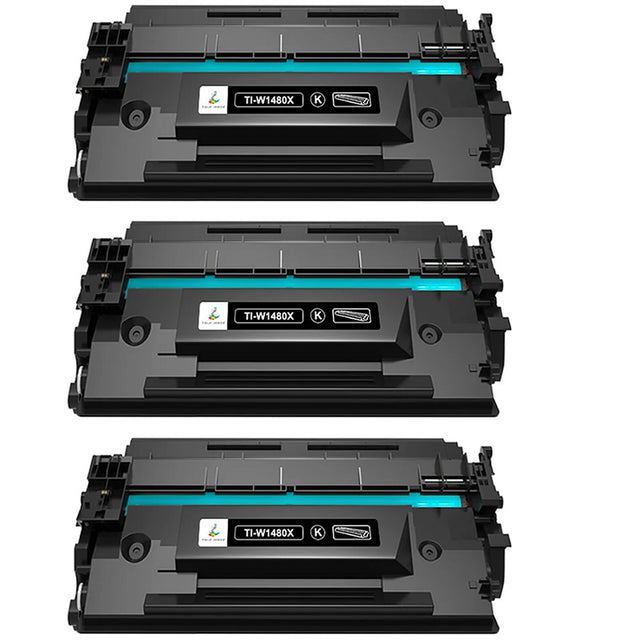 3x HP 148X Black Compatible Toner Cartridges (W1480X)
