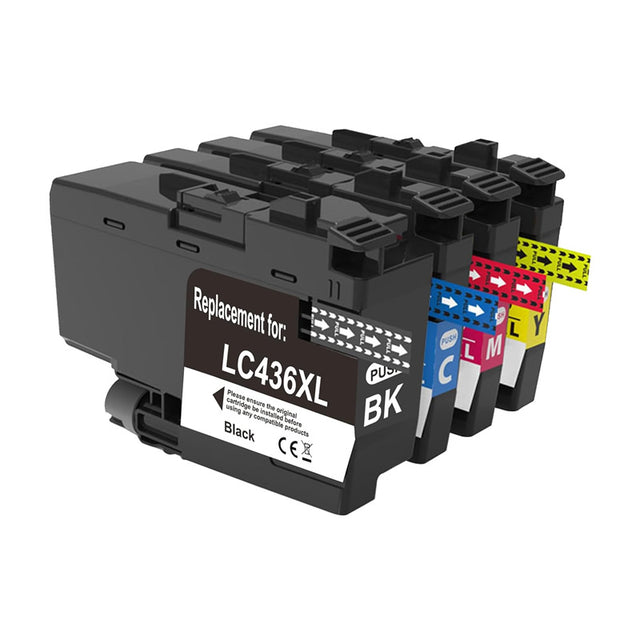Brother LC436XL Compatible Value Pack- ink 4 pack combo INKvestment