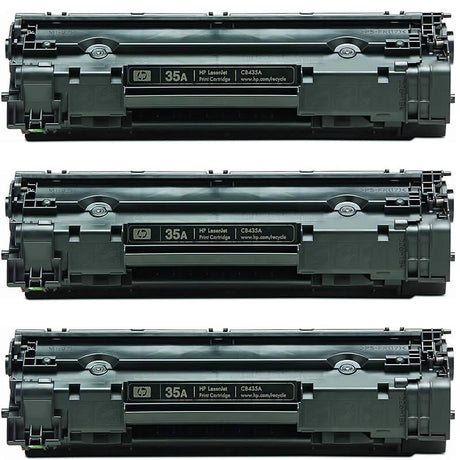 3x HP 35A Compatible Toner Cartridges (CB435A)
