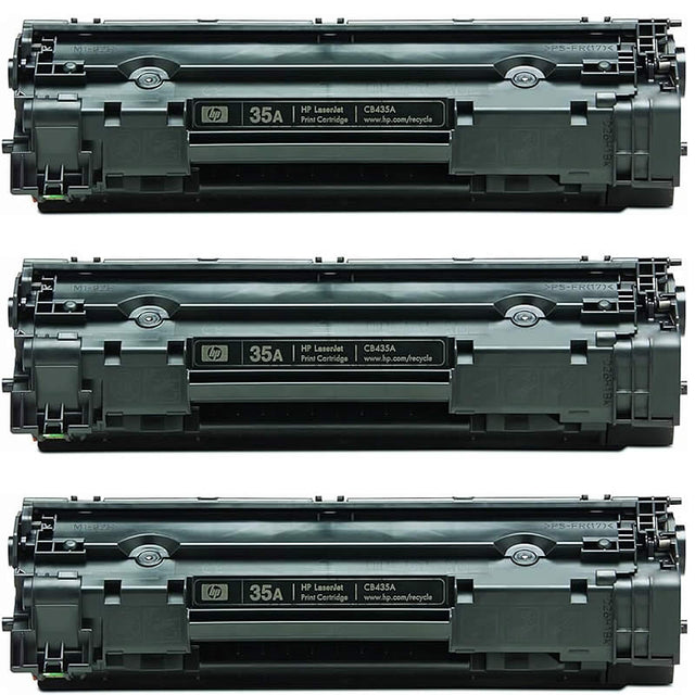 3x HP 35A Compatible Toner Cartridges (CB435A)
