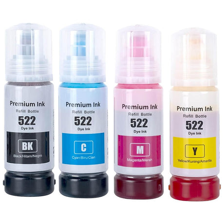 Epson T522 EcoTank Compatible Ink Refill Set