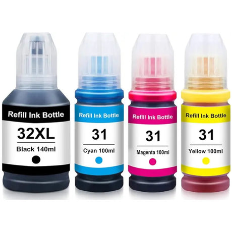 HP 31XL and HP 32XL Compatible Ink Refill Bottles