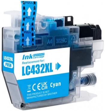 Brother LC432XL Cyan Compatible Ink Cartridge