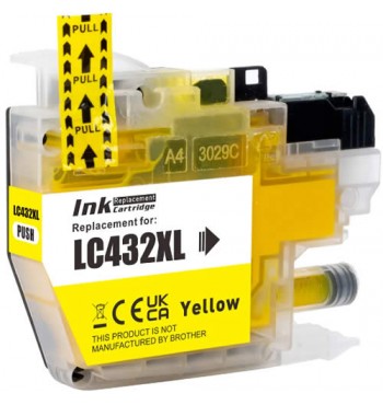Brother LC432XL Yellow Compatible Ink Cartridge