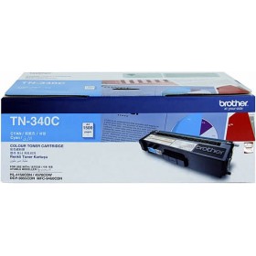 Brother TN 340C Cyan Genuine Toner Cartridge