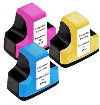HP 02 CMY Compatible Colour Pack