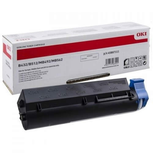 OKI 45807112 Black Genuine Toner Cartridge - Ink Hub