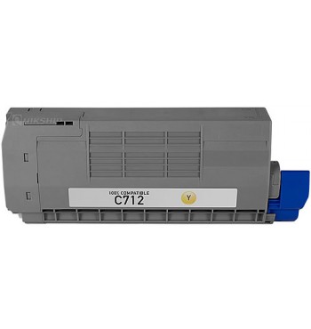 Oki C712 Yellow Compatible Toner Cartridge ( Oki 46507609 )