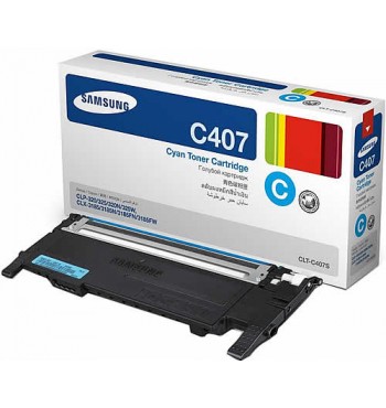 Samsung CLT C407S Cyan Genuine Toner Cartridge